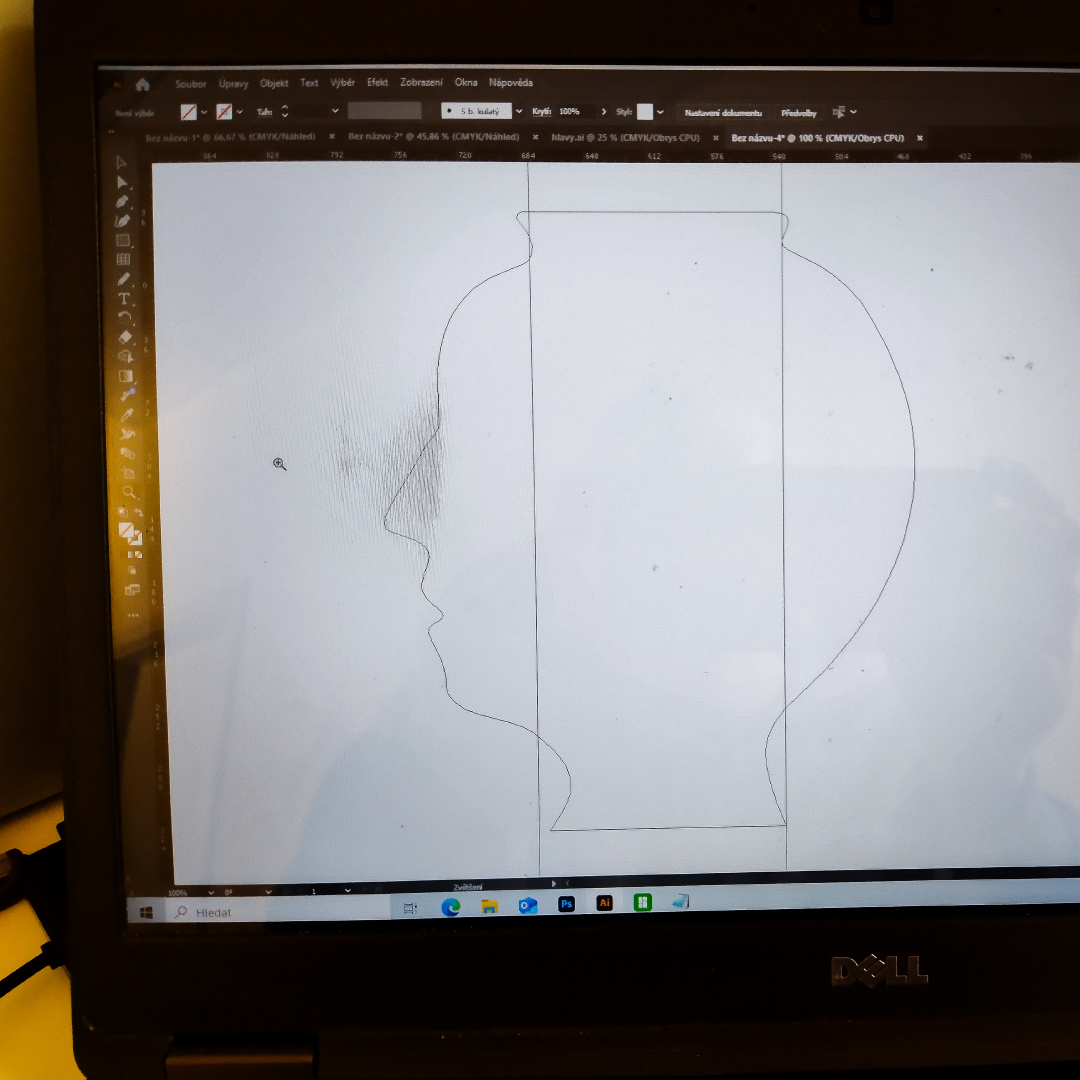 Hlavo-váza z vaší kresby. Ekologický 3d výtisk